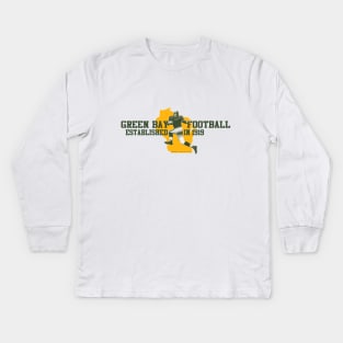 Green Bay Football Kids Long Sleeve T-Shirt